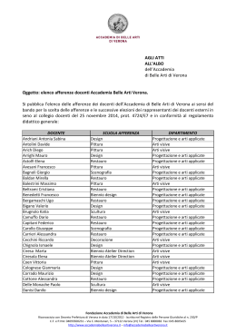 elenco afferenze - Accademia di Belle Arti di Verona
