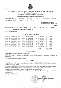 DETERMINA N° 66 2 SERVIZIO 1v- DEL 9?« H ` lon REGISTRO 11