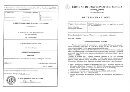 Determina n. 461 - Comune di Castronovo di Sicilia