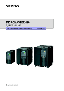 MICROMASTER 420 - Siemens Industry Online Support Portals