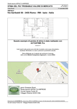 Via Garibaldi 56 - 3455 Roma - RM - lazio - Italia