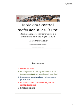 violenza Unical 25 02 11 - Dipartimento di Scienze Politiche e