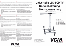VCM TDH 3 Maxi Double Montageanleitung  - TV