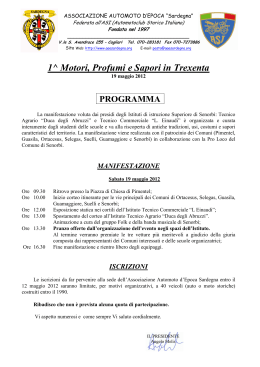 Programma raduno Senorbì - 19 maggio 2012