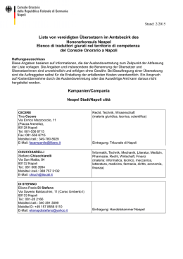 Liste von vereidigten &Uuml;bersetzern im Amtsbezirk des
