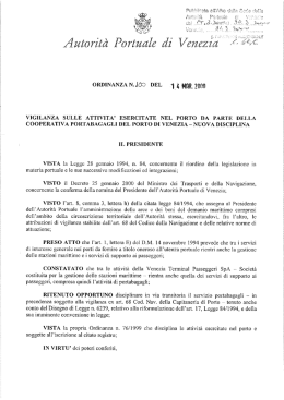 Ordinanza n. 100 - Porto di Venezia