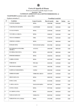 Sessione 2014 - Corte di Appello di Roma