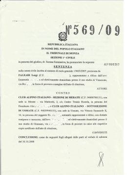 Sentenza Monza Completa