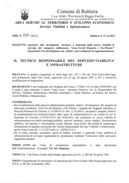 Ordinanza n. 229 - Comune di Rubiera