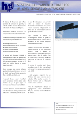 Ultrasuoni PDF - HPDSENSORS &ndash; Sensori traffico e parcheggi