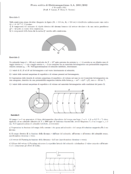 Testo e soluzioni del compito scritto di Elettromagnetismo del 6/11
