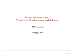 Lezione del 4/5/2007. - Benvenuti da poincare.unile.it