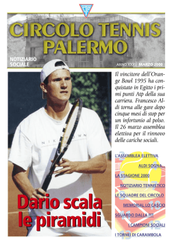Mese di Marzo Anno 2000 - Circolo del Tennis Palermo