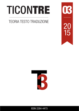 Ticontre. Teoria Testo Traduzione &ndash; iii (2015)