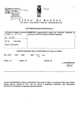 mm citta` di ragusa staff segretario generale