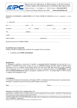 scheda iscrizione laboratorio 26.11.15