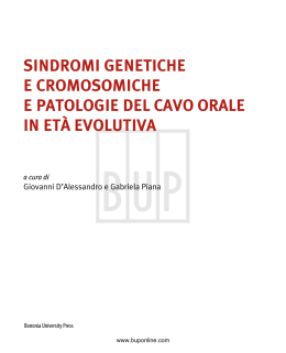 sindromi genetiche e cromosomiche e patologie del cavo orale in