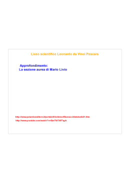 la successione di Fibonacci E LA SEZIONE AUREA