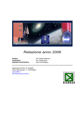 Relazione Dipartimento 2006 - Dipartimento di Fisica G. Occhialini