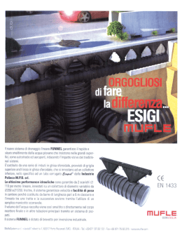 il nuovo sistema di drenaggio lineare FUNNEL garantisce il
