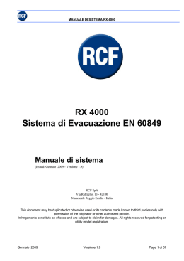 RX 4000 Sistema di Evacuazione EN 60849
