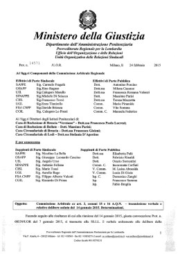 verbale car 14 gennaio 2015