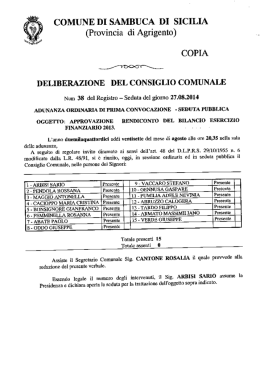 Delibera C. C.n° 38 2014 approvaz. conto del bilancio 2013