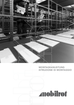 MONTAGEANLEITUNG ISTRUZIONE DI MONTAGGIO