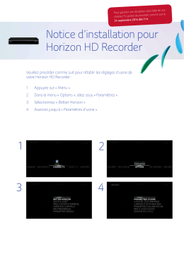 Notice d`installation pour Horizon HD Recorder 1 3