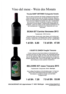 Vino del mese - Wein des Monats