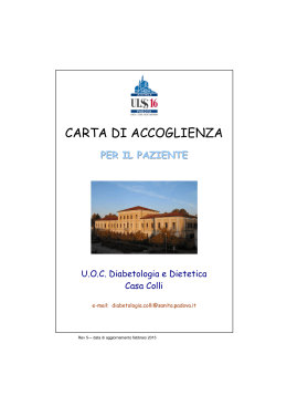 Carta accoglienza - Azienda ULSS 16 Padova