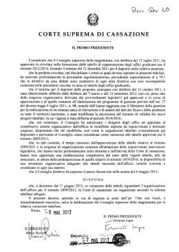 tabella  - Corte di Cassazione