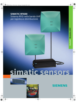 SIMATIC RF600 Sistema RFID nella banda UHF per