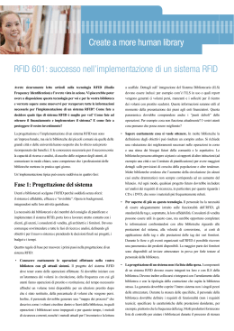 RFID 601: successo nell`implementazione di un sistema RFID