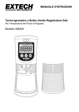 MANUALE D`ISTRUZIONI Termo-Igrometro a Bulbo Umido