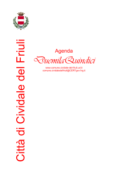 Agenda del Comune 2015 - Comune di Cividale del Friuli