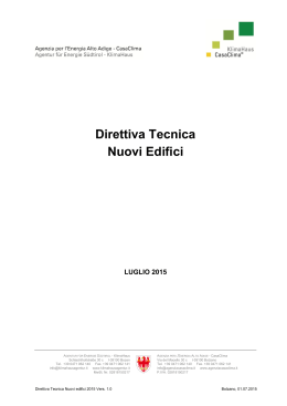 Direttiva Tecnica 2015 nuovi edifici