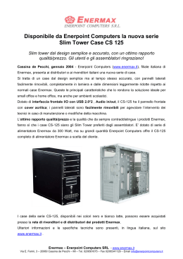 Disponibile da Enerpoint Computers la nuova serie Slim Tower