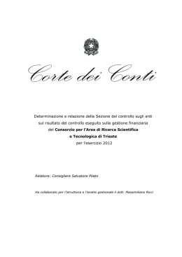 Sezione del controllo sugli Enti &ndash; Delibera n. 72