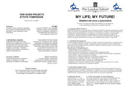 TASK BASED PROJECTS ATTIVITA` POMERIDIANE