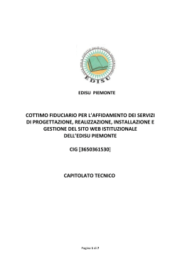 Capitolato - EDISU Piemonte