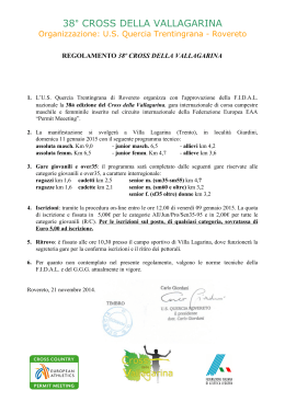 Regolamento Cross della Vallagarina (PDF