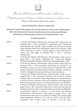 DD 1 ottobre 2014, n. 698 - Universit&agrave; degli Studi di Padova