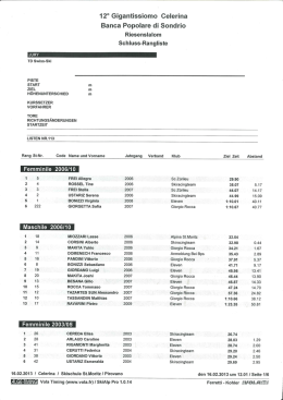 1° igntisiomo Celerina nca opllare di Sondrio