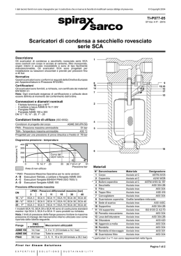 Scaricatore di condensa a secchiello rovesciato SCA