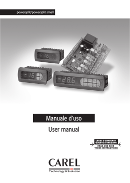 Manuale d`uso User manual