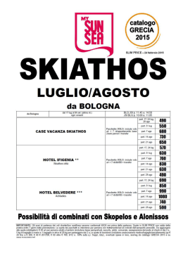 SKIATHOS lug/ago - I viaggi senza filtro