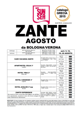 ZANTE agosto - I viaggi senza filtro