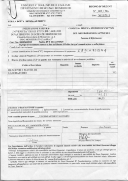 DIPARTIMENTO DI SCIENZE BIOM EDICHE BUONO D ORDINE