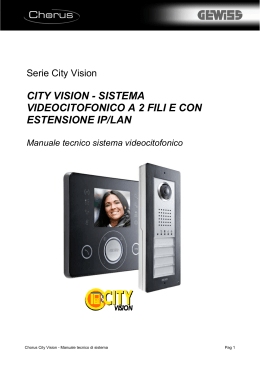 city vision - sistema videocitofonico a 2 fili e con